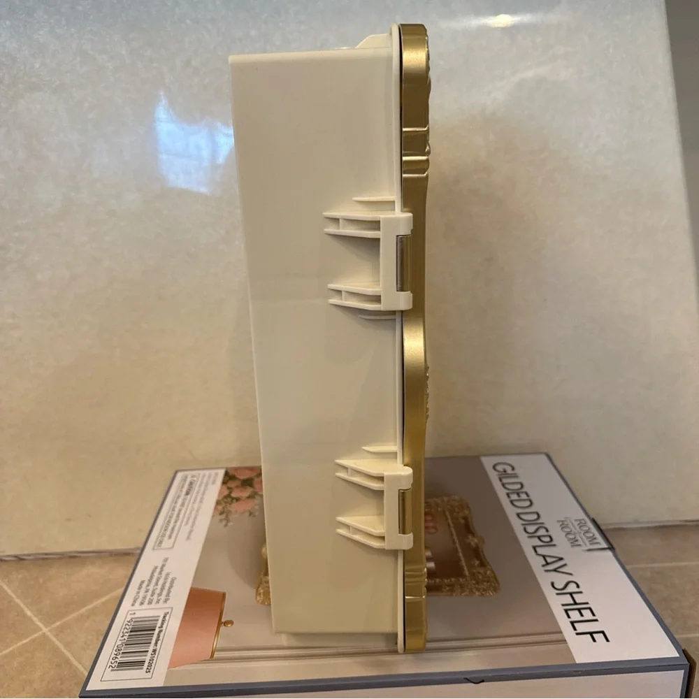 TikTok Viral Room2Room Five Below Gilded Display Shelf Gold Vanity Cabinet
